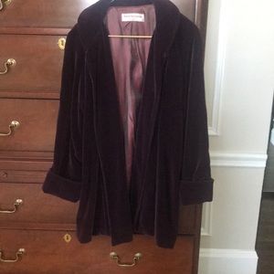 Vintage Wine colored velvet jacket